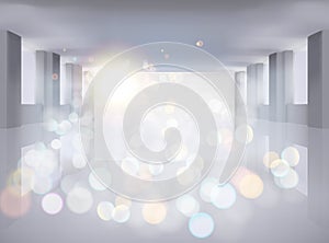 Opened door. Vector illustration.