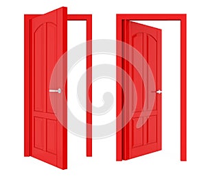 Opened Doors Isolated