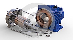 Opened electric motor