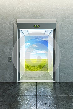 Opened elevator to new life