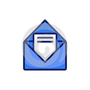 Opened email mail envelope icon sign symbol vector