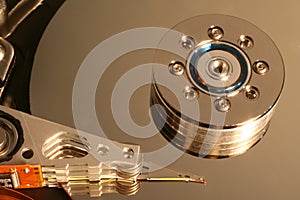 Opened hard disk details