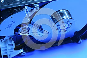 Opened hard disk details