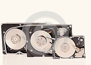 opened hard disk drives