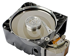 Opened hard drive