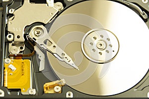 opened hard drive