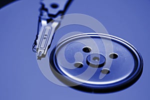 Opened harddisk drive