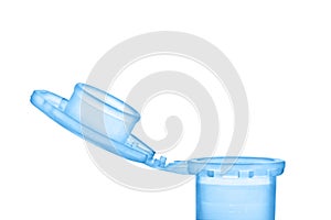 Opened laboratory plastic tube