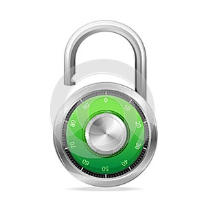 Opened Lock, Security Concept. Vector padlock