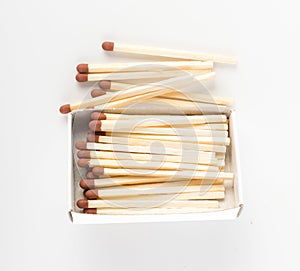 Opened Matchboxes with Brown Matches