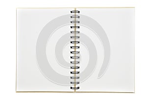 An opened notebook paper