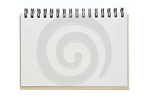 An opened notebook paper