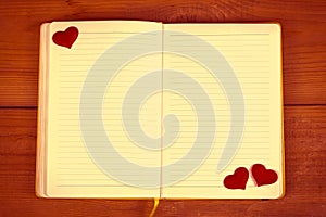 Opened Notepad closeup