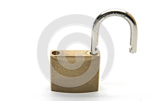 Opened padlock
