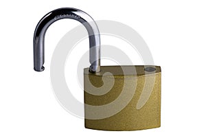 Opened padlock