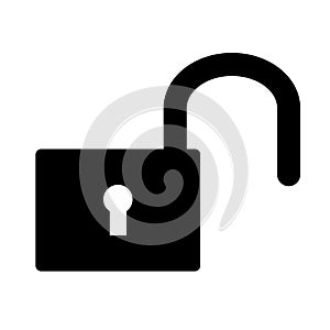 Opened padlock vector design