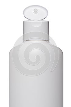 Opened plastic bottle