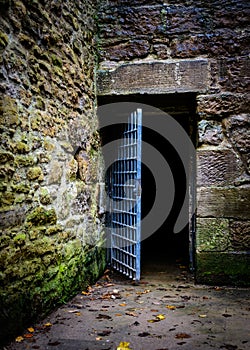 Opened prison door