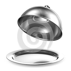 Opened restaurant cloche