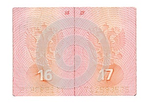 Opened Russian passport