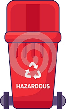 Opened Transportable Hazardous Waste Container