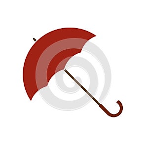 Opened umbrella icon or sign isolated on white background. Vector illustration.