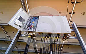 Opened voltage inverter at the back side of solar panel