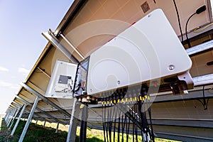 Opened voltage inverter at the back side of solar panel