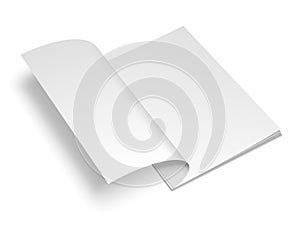 Opened White Book Template