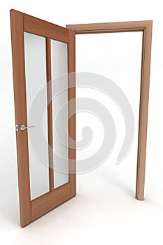 Opened Wooden Door
