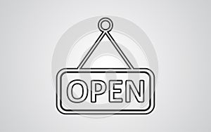 Open vector icon sign symbol