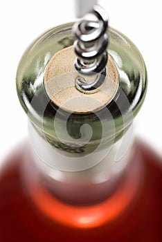 Opening a bottle of red