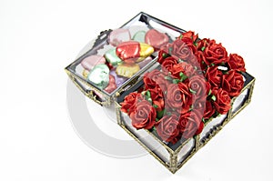 Opening Chocolate boxes with roses