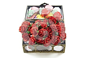 Opening Chocolate boxes with roses