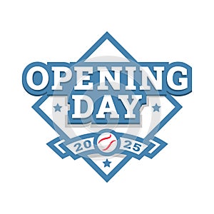 Opening day, baseball logo, emblem.