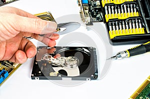 opening hard drive, computer repair
