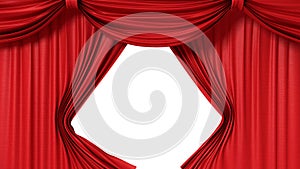 Opening red curtain