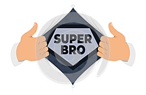 Opening shirt brother vector illustration