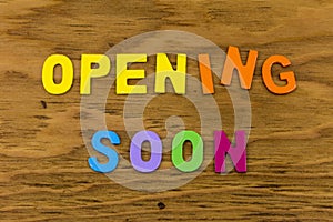 Opening soon open sign new business store announcement promotion