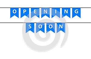 Opening soon ribbon banner