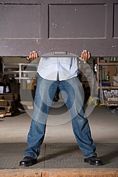 Opening warehouse door
