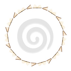 openned book art drawn round frame