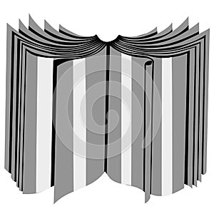 Openning book silhouette