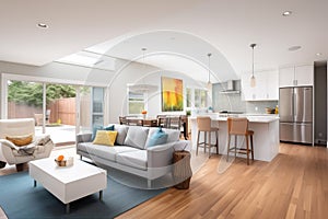 openplan living space transition from tudor to modern annex