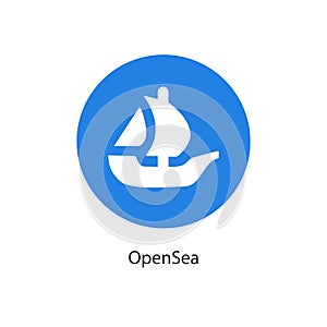 OpenSea decentralized cryptocurrency vector logo