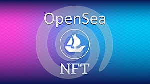 OpenSea internet platform NFT token market and auction. photo
