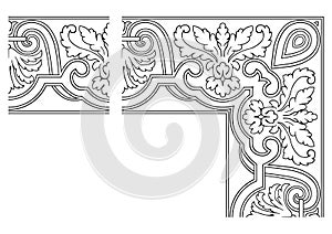 Openwork border vector 001 photo