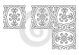 Openwork border vector 002