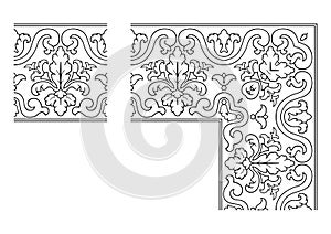 Openwork border vector 004