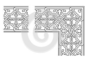 Openwork border vector 005